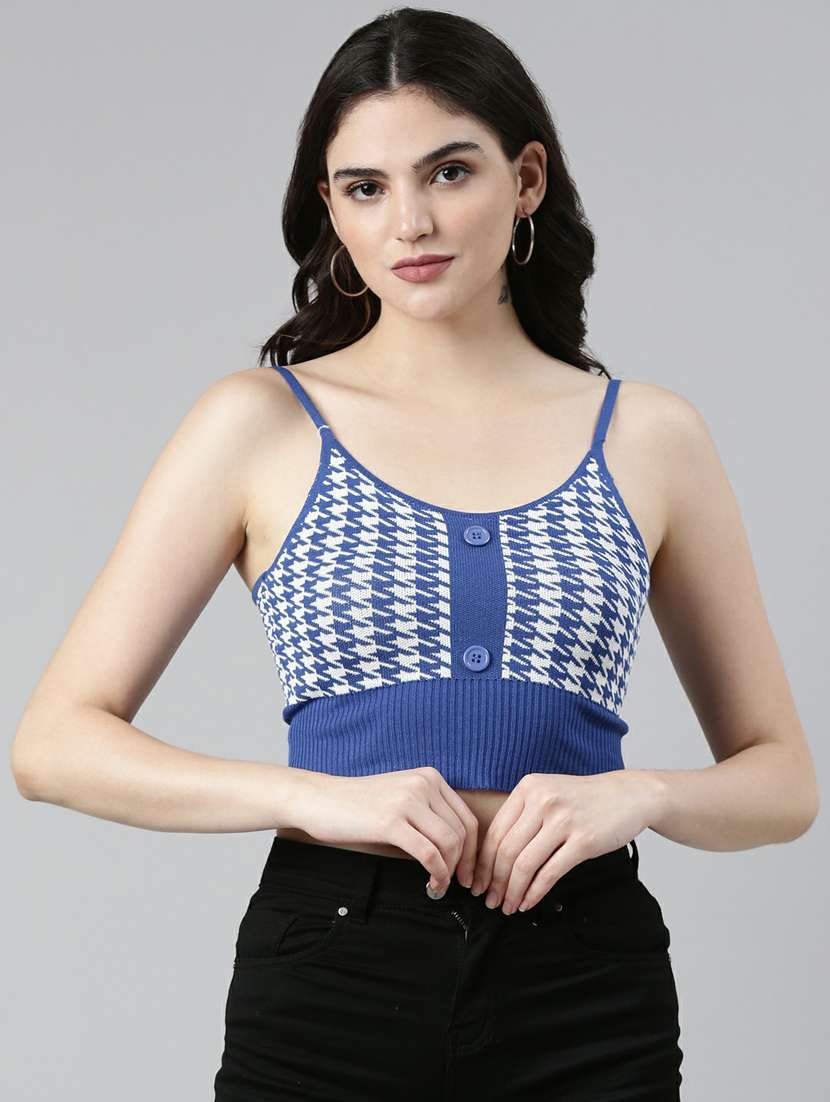 blue acrylic tank  top