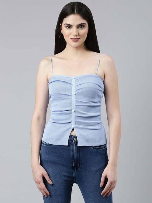 women's straight shoulder strap top - 19948504 - Standard Image - 0