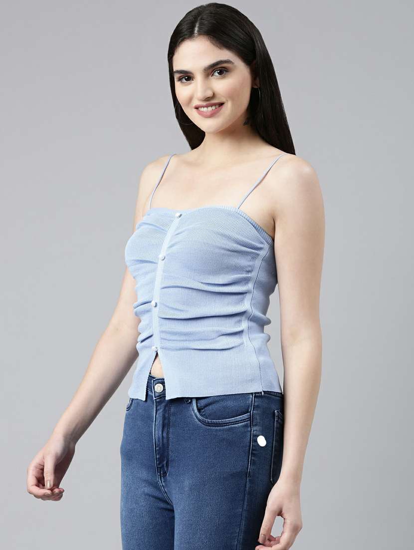 women's straight shoulder strap top - 19948504 - Standard Image - 2