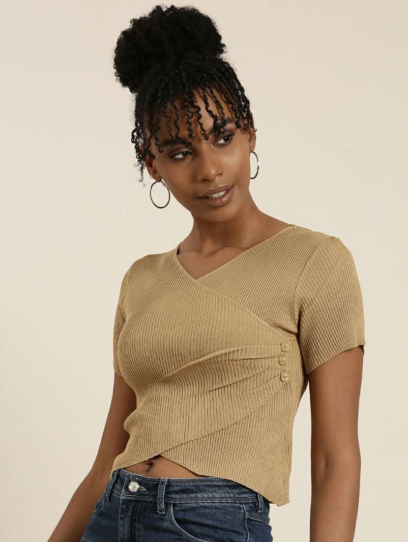 beige acrylic wrap top - 19948625 -  Standard Image - 2