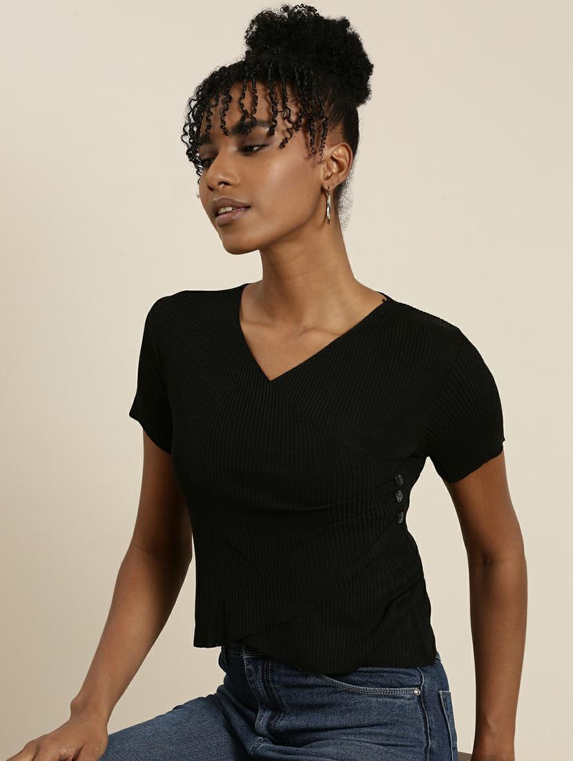 black acrylic wrap top - 19948627 - Standard Image - 2