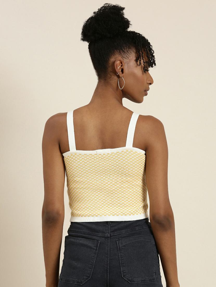 yellow acrylic camisole top - 19948643 - Standard Image - 2