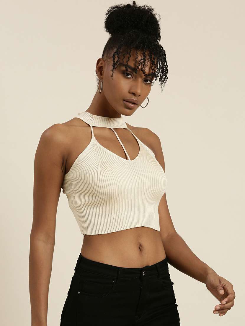 women's crop halter neck top - 19948652 -  Standard Image - 2