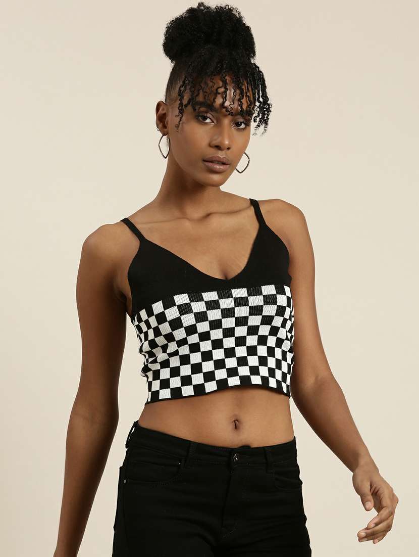 women's crop v neck top - 19948663 -  Standard Image - 2