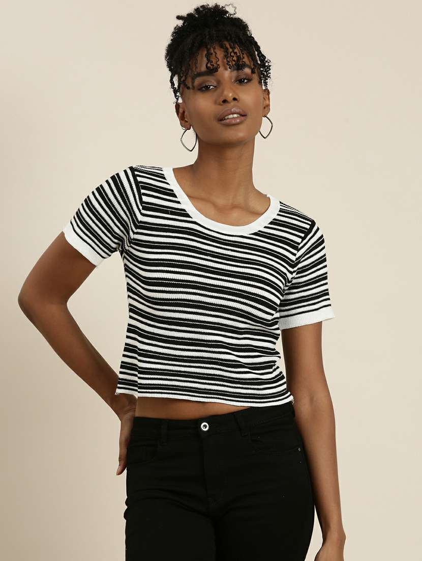 women's straight round neck top - 19948674 - Zoom Image - 0