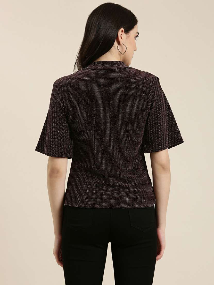 brown solid regular top - 19948702 -  Standard Image - 2