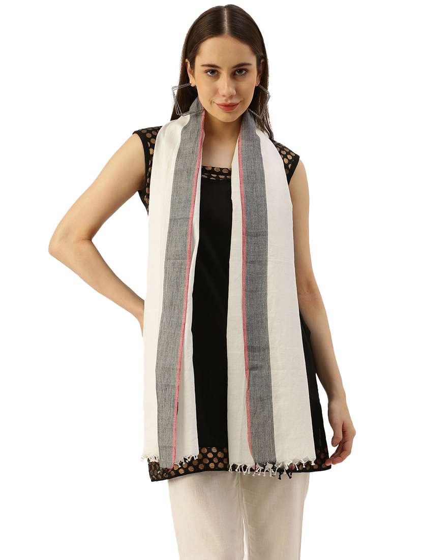 white cotton scarf