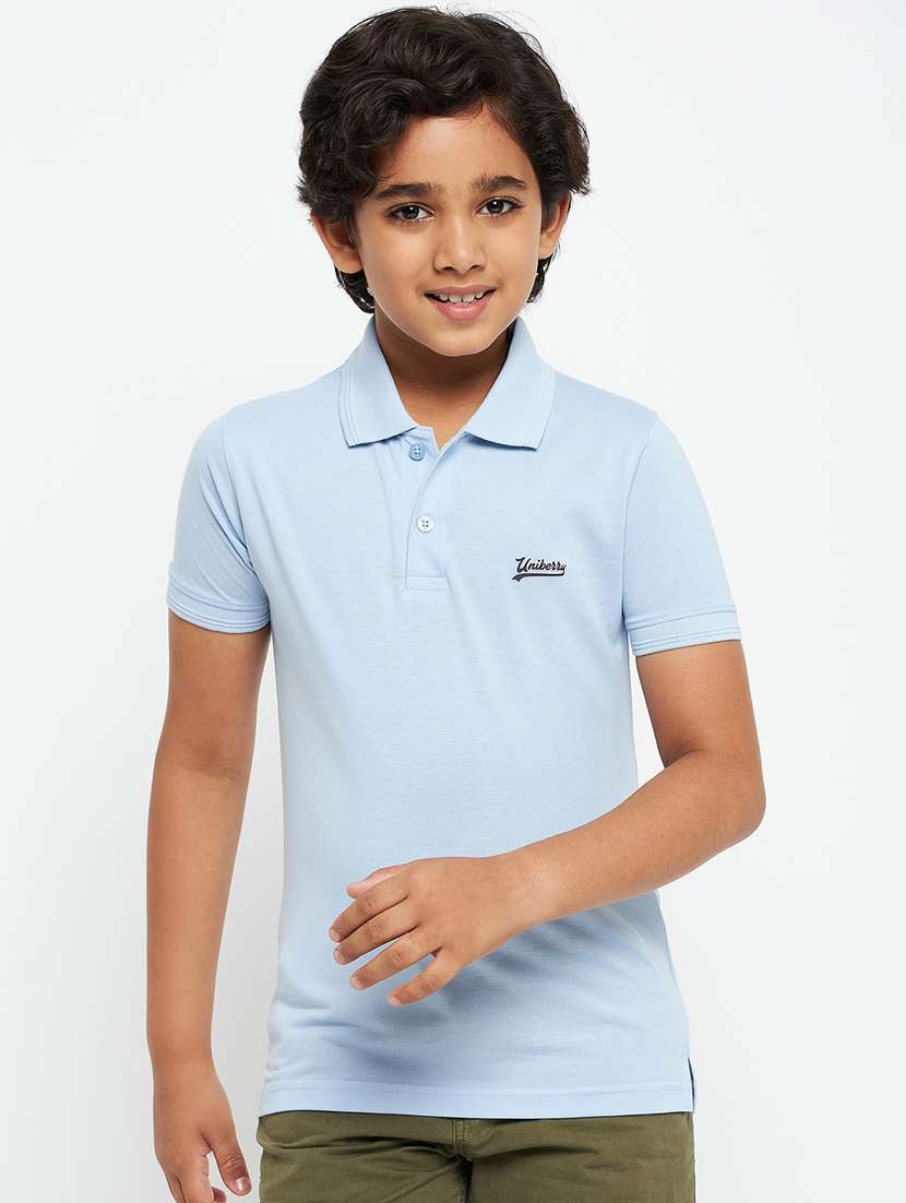 boys polo neck solid polo t-shirt 