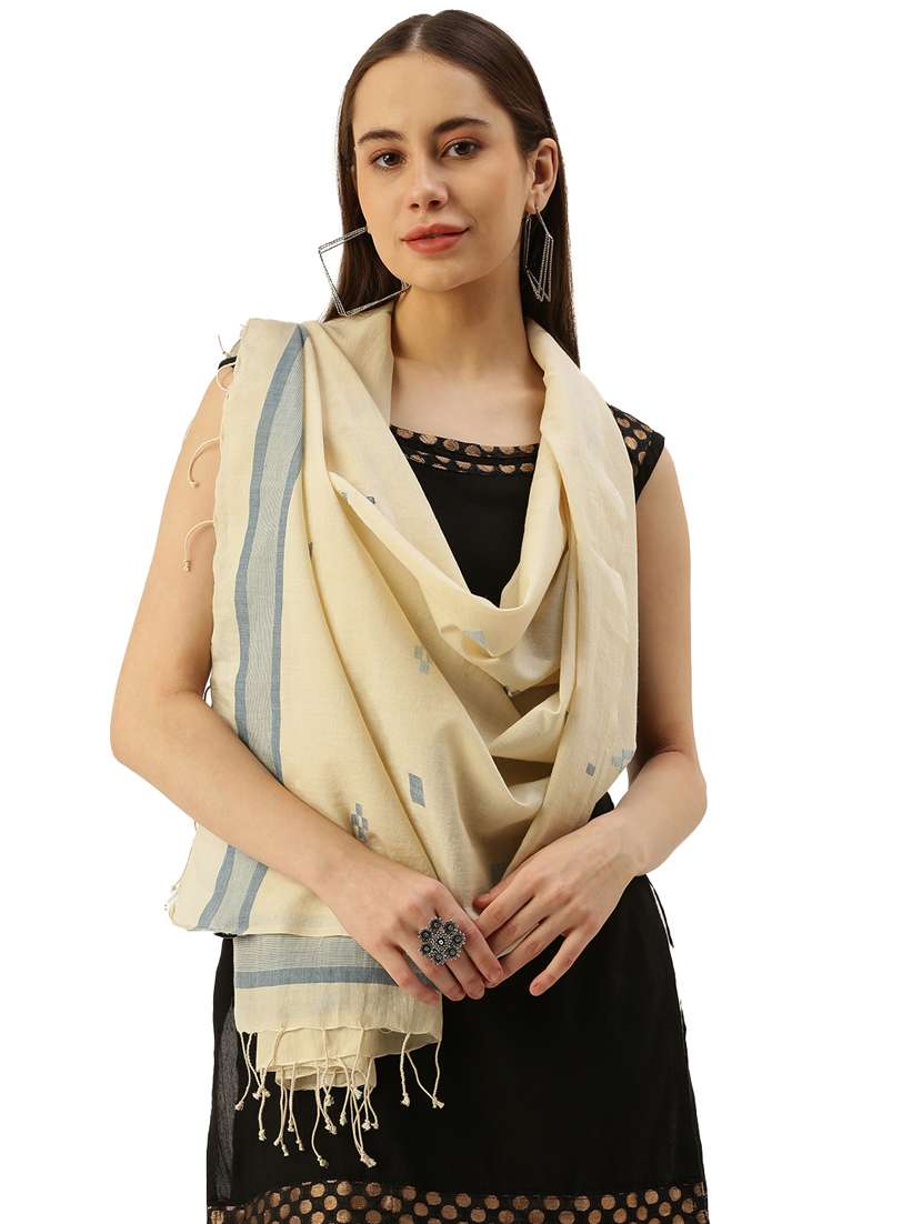 white cotton scarf