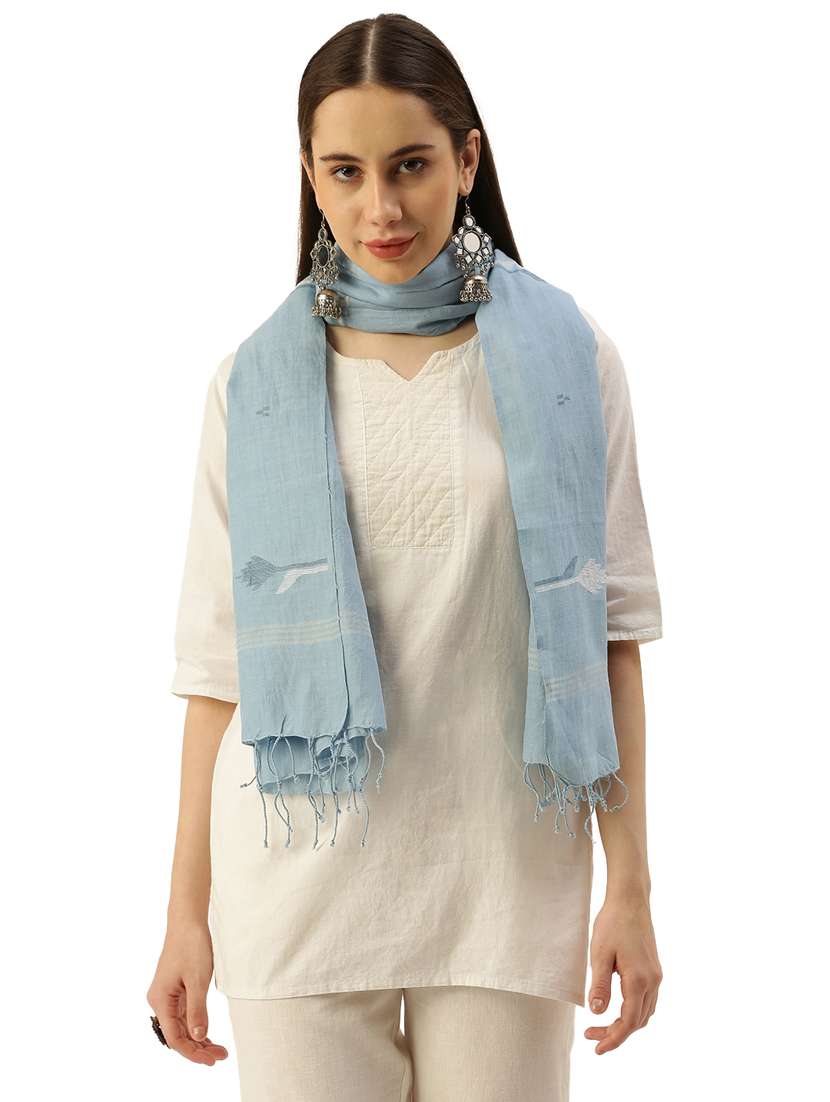 blue cotton scarf