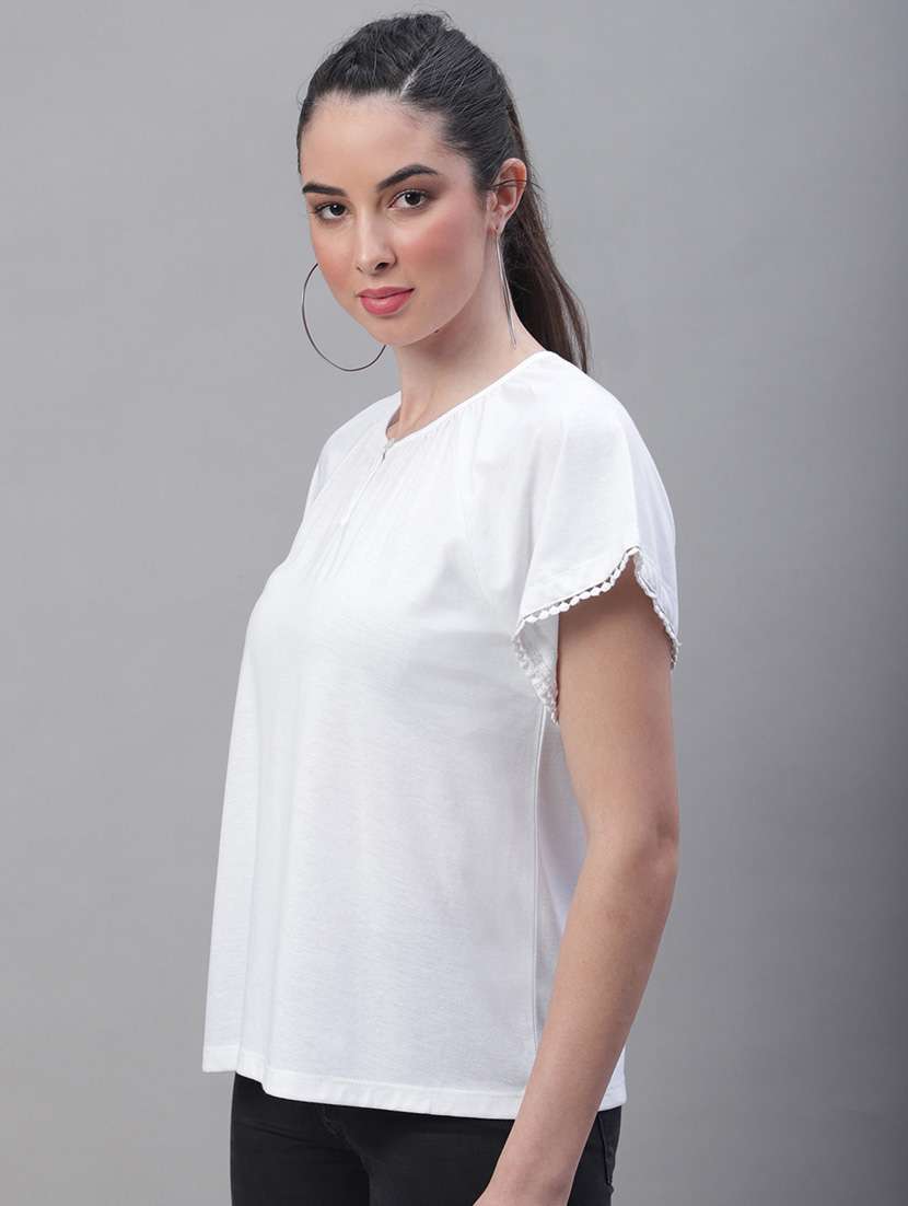 women's a line round neck top - 19950576 -  Standard Image - 2