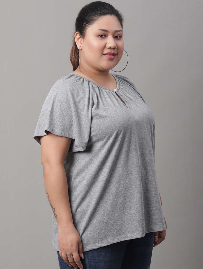 women's straight round neck top - 19950602 -  Standard Image - 2