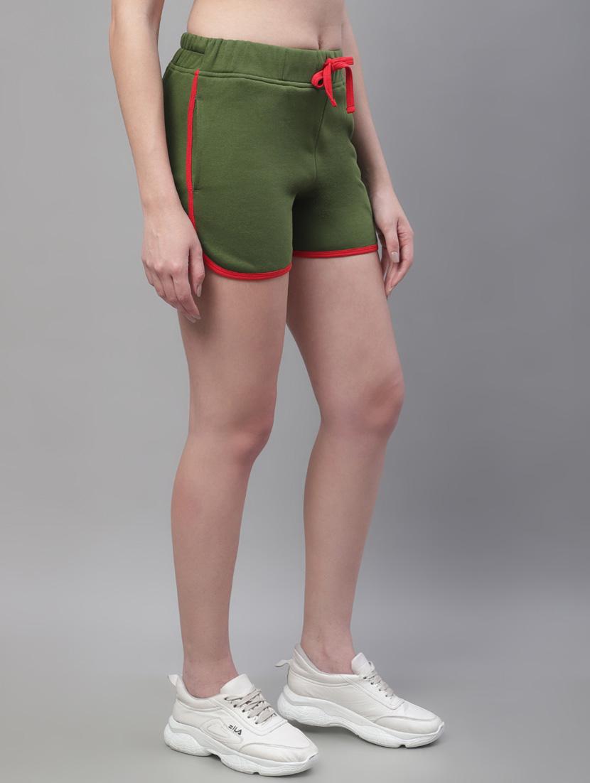drawstring waist solid hot pants - 19950631 - Standard Image - 2