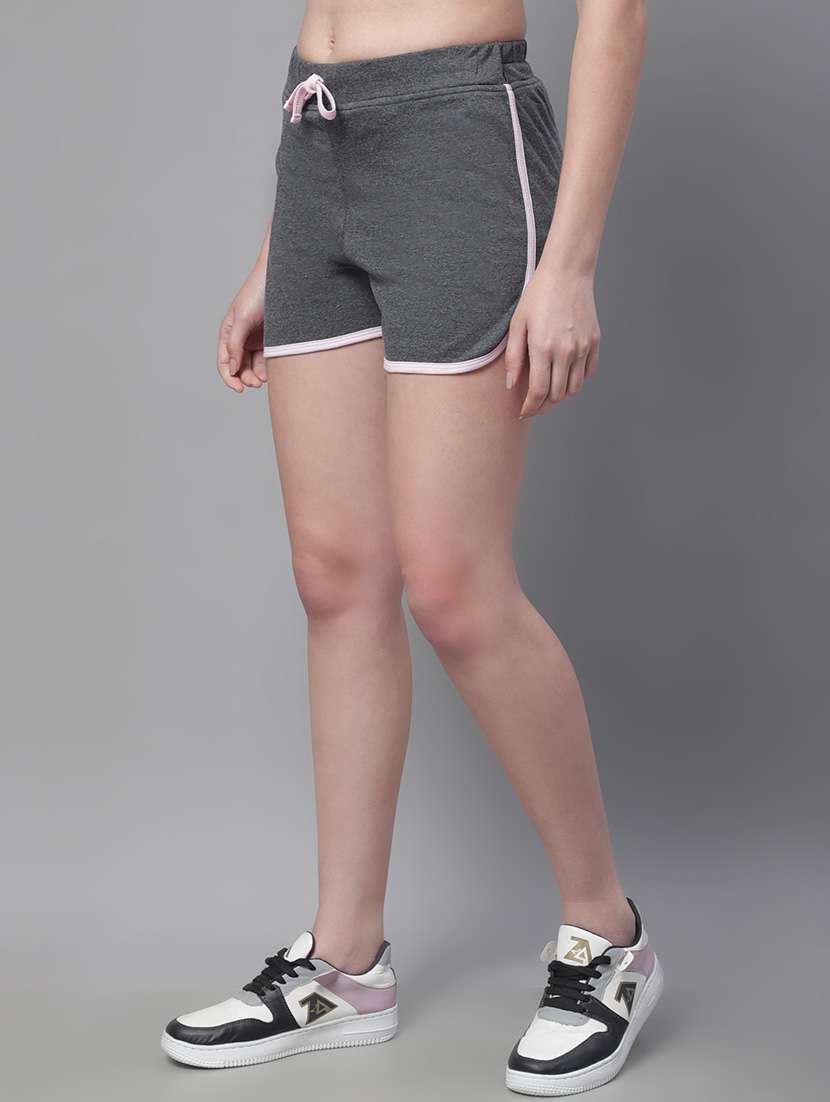 drawstring waist solid hot pants - 19950633 -  Standard Image - 2