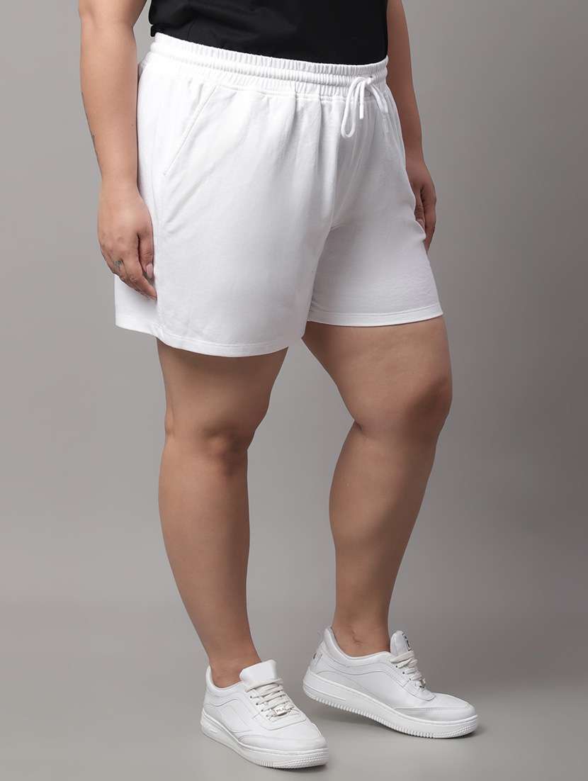 drawstring waist solid sports shorts - 19950644 -  Standard Image - 2