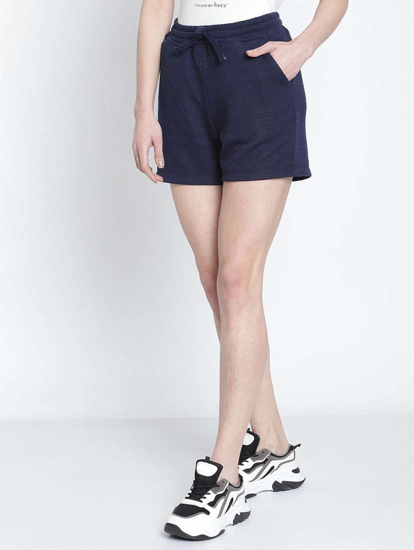 drawstring waist solid regular shorts - 19950658 -  Standard Image - 2