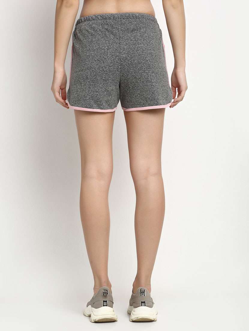 drawstring waist solid regular shorts - 19950687 -  Standard Image - 2