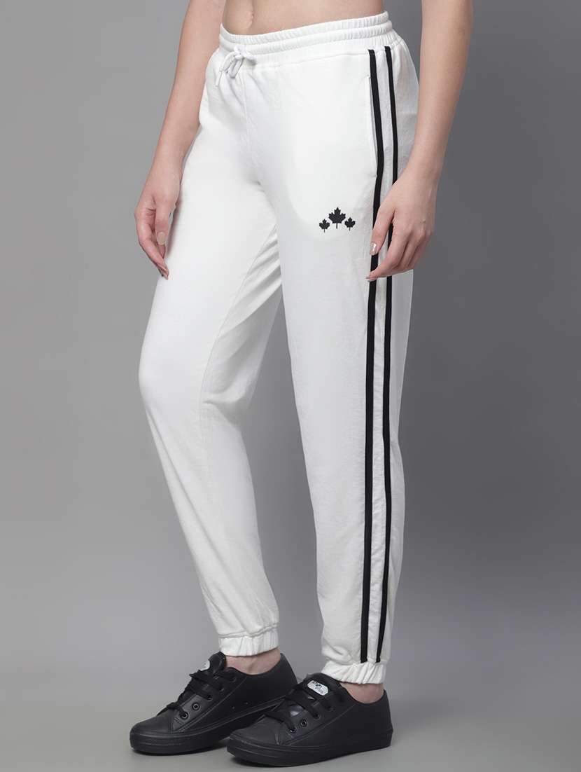 white cotton blend track pants - 19950733 -  Standard Image - 2