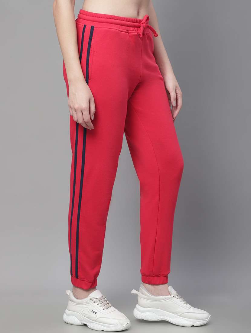 red cotton blend track pants - 19950734 -  Standard Image - 2