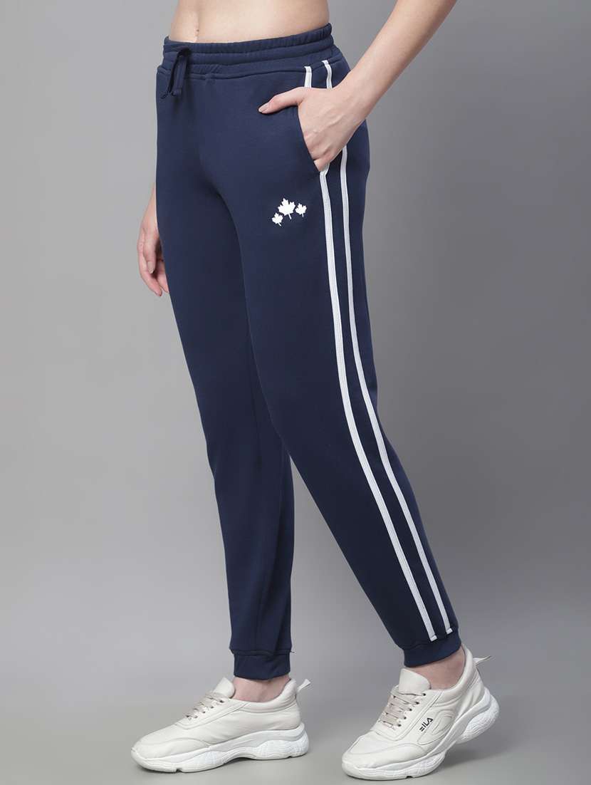 blue cotton blend track pants - 19950737 -  Standard Image - 2