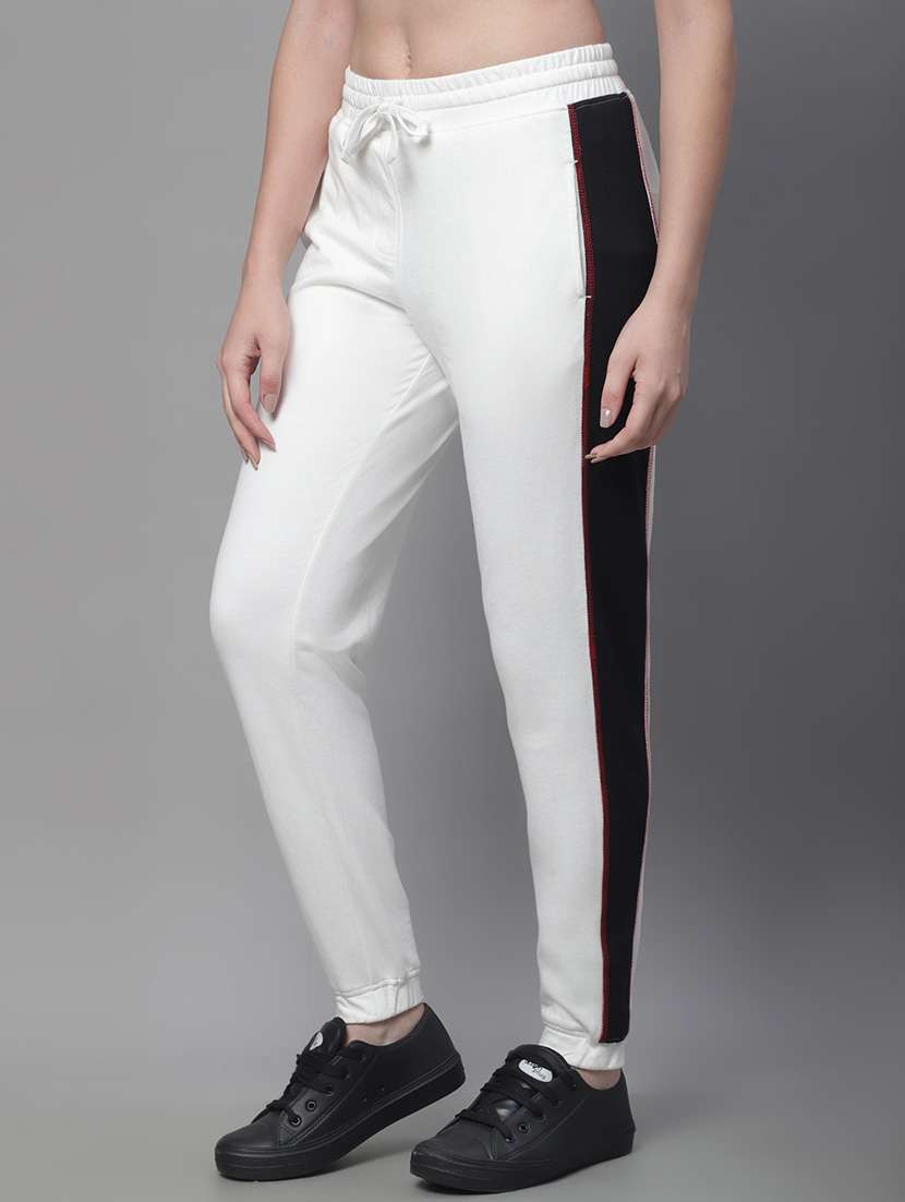 white cotton blend track pants - 19950739 -  Standard Image - 2