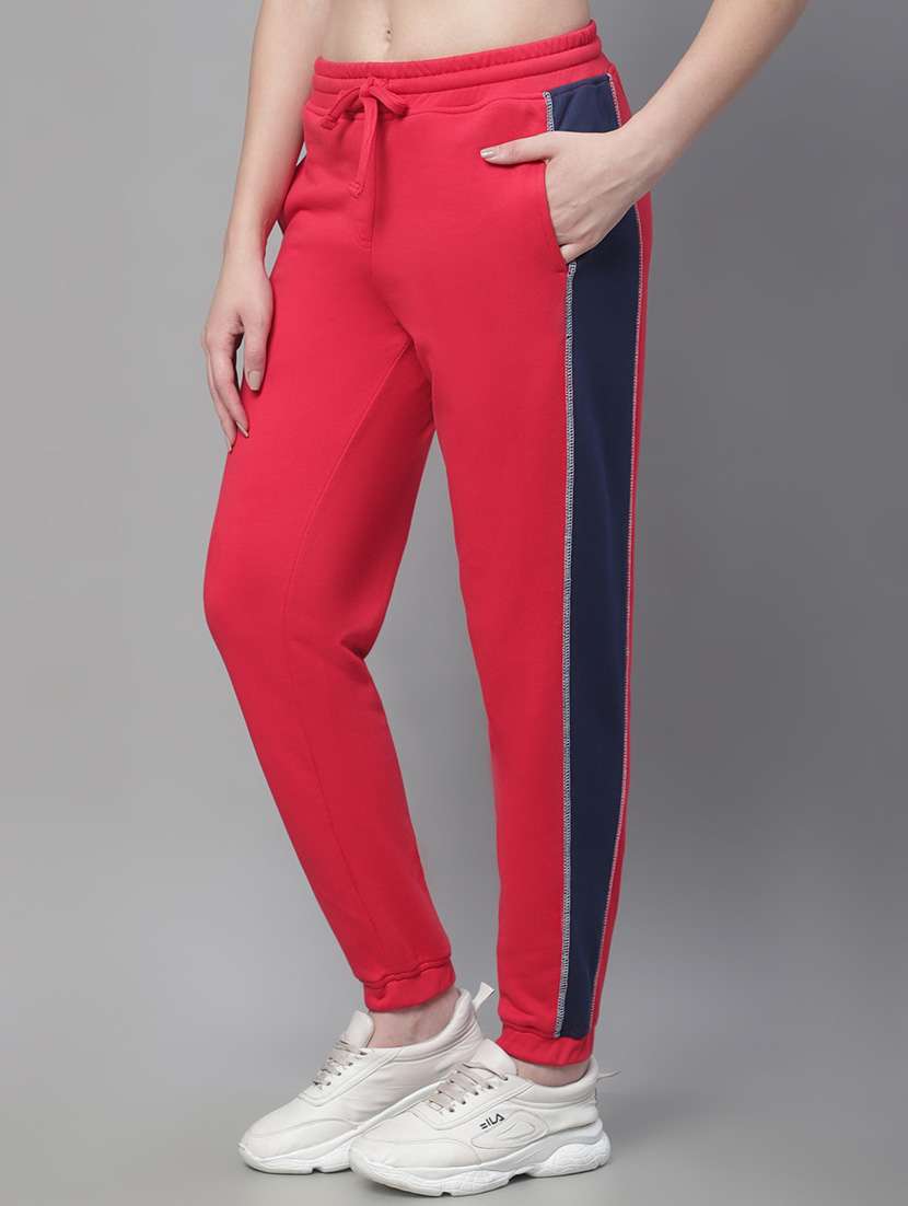 red cotton blend track pants - 19950740 -  Standard Image - 2