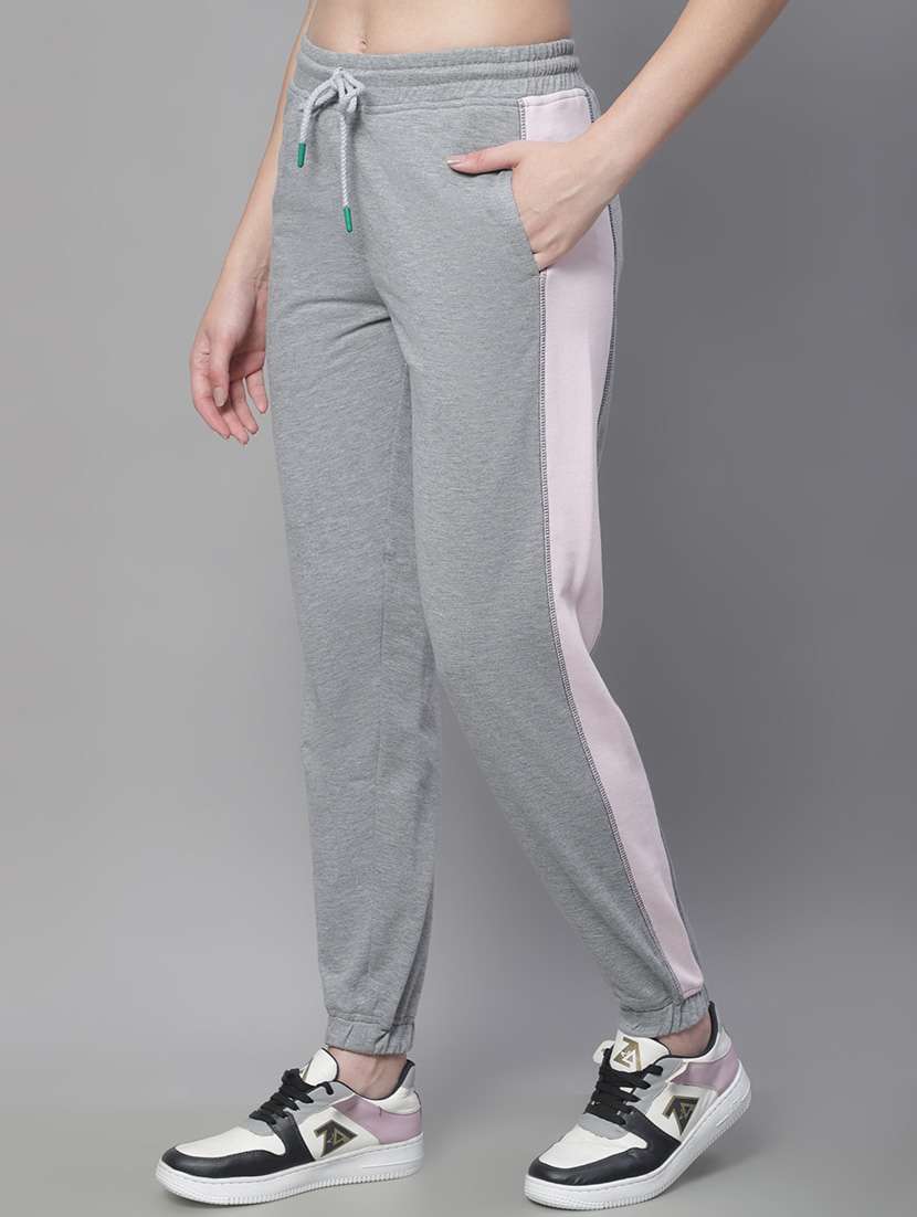 grey cotton blend track pants - 19950742 -  Standard Image - 2