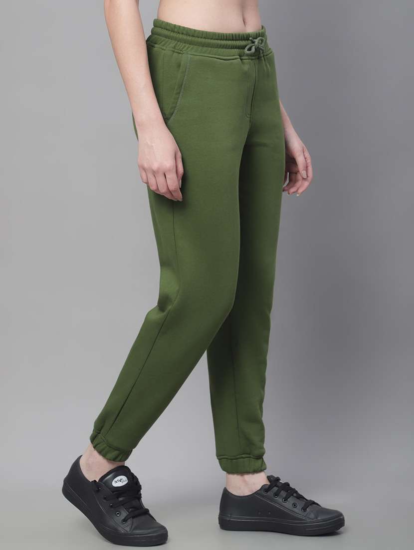 green cotton blend track pants - 19950749 -  Standard Image - 2