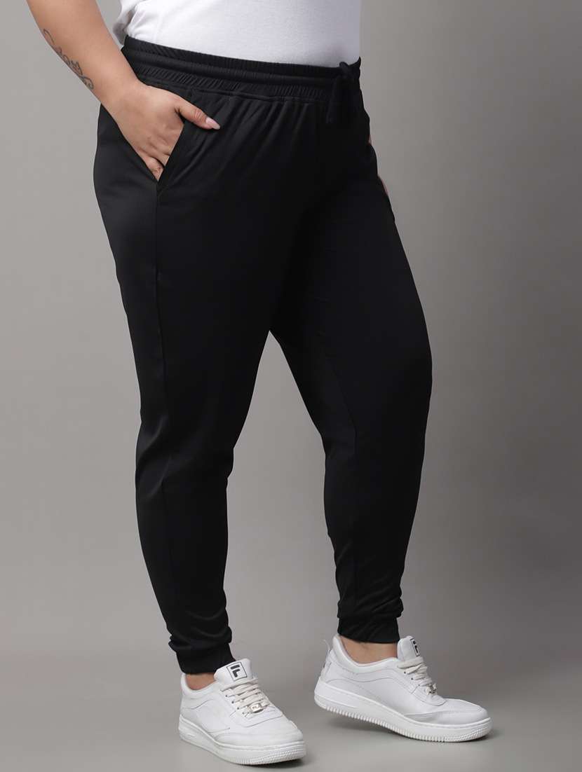 black polyester track pants - 19950753 -  Standard Image - 2