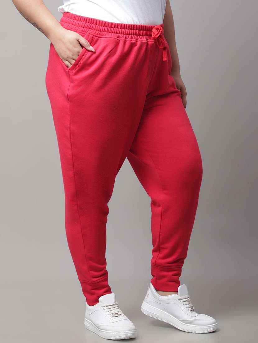 red cotton track pants - 19950756 -  Standard Image - 2