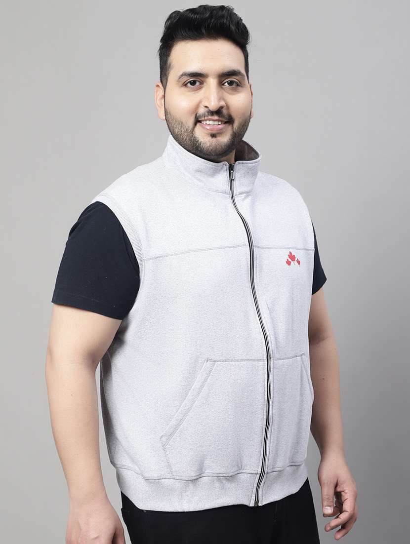 solid cotton casual jacket - 19950772 -  Standard Image - 2