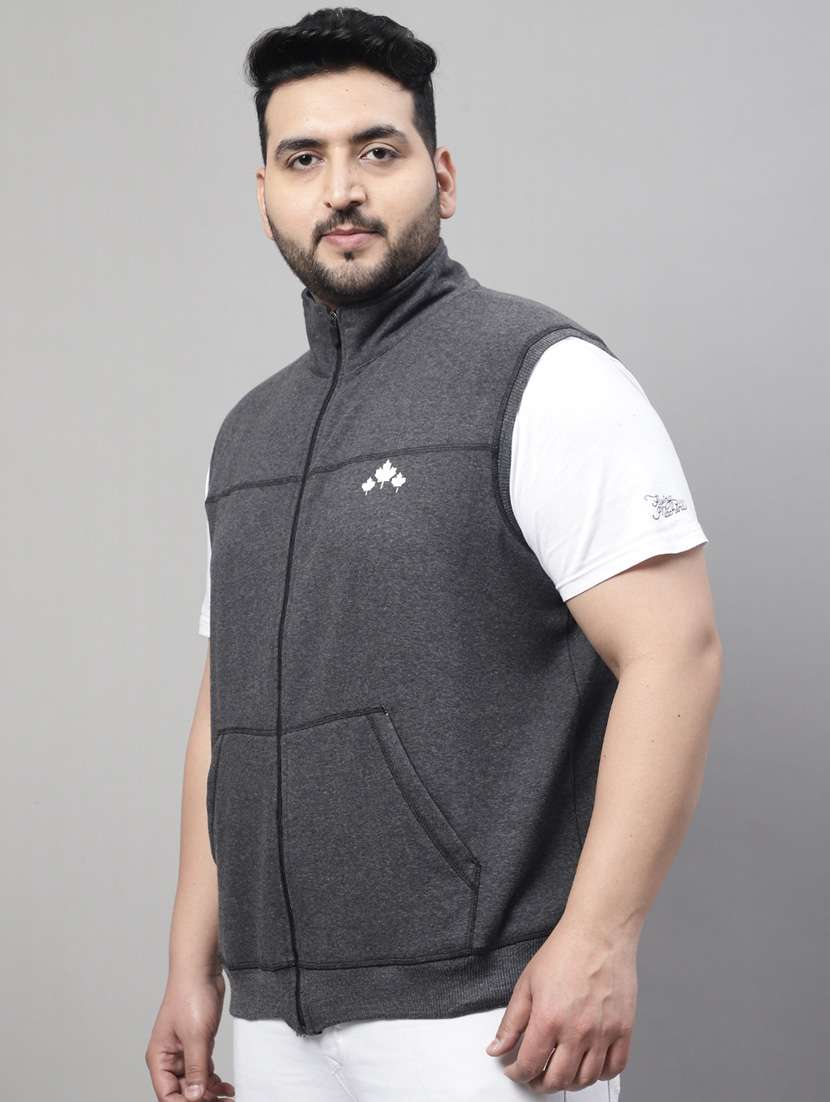 solid cotton casual jacket - 19950775 -  Standard Image - 2