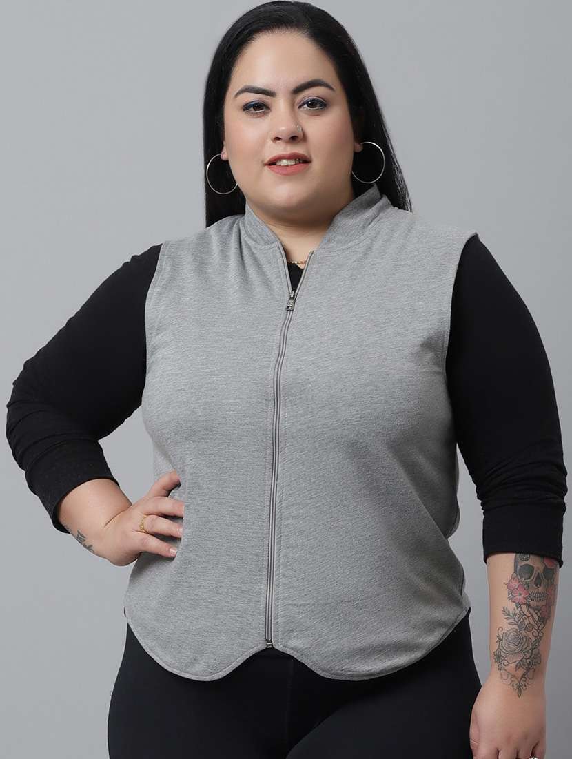 solid fleece regular jacket