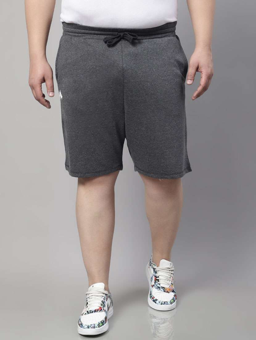 mid rise solid cotton shorts