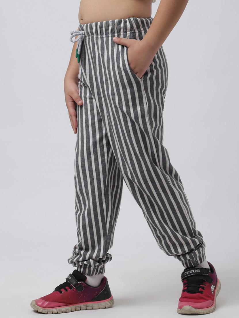 girls striped cotton track pants - 19950796 - Standard Image - 2