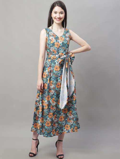 women's fit & flare floral dress - 19950825 - Standard Image - 0