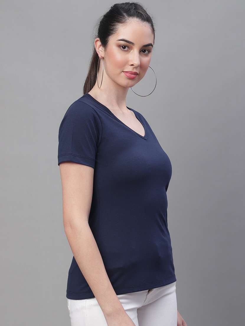 women's plain v neck t-shirt - 19950847 -  Standard Image - 2