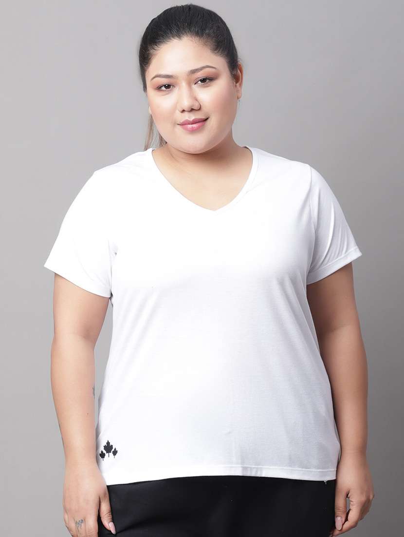 women's plain v neck t-shirt