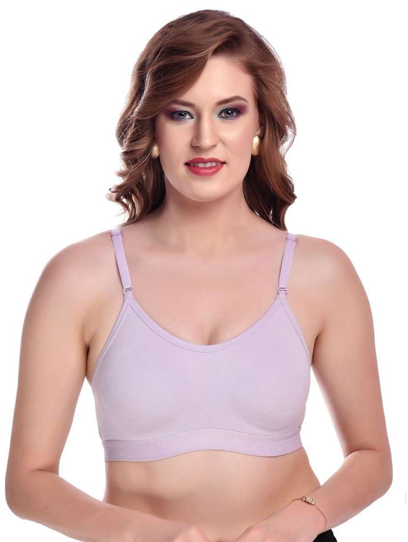 purple cotton sports bra