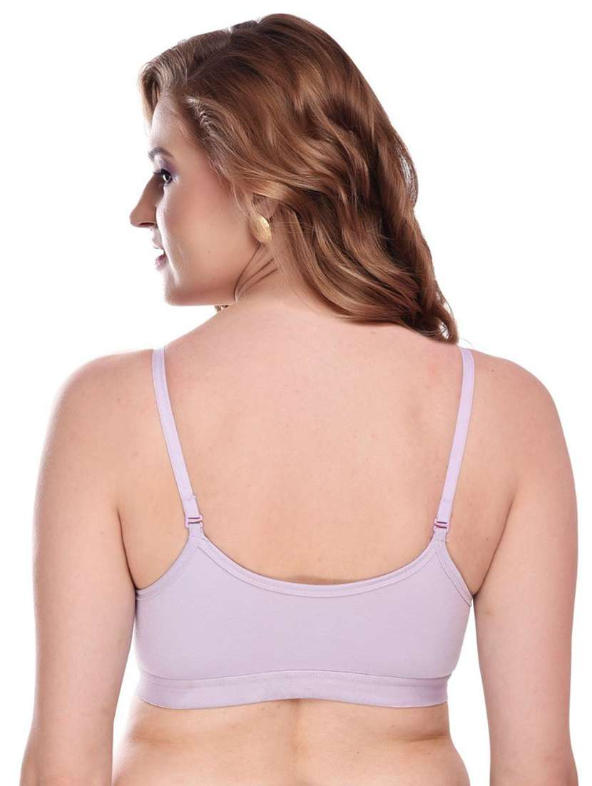 purple cotton sports bra - 19951058 -  Standard Image - 2