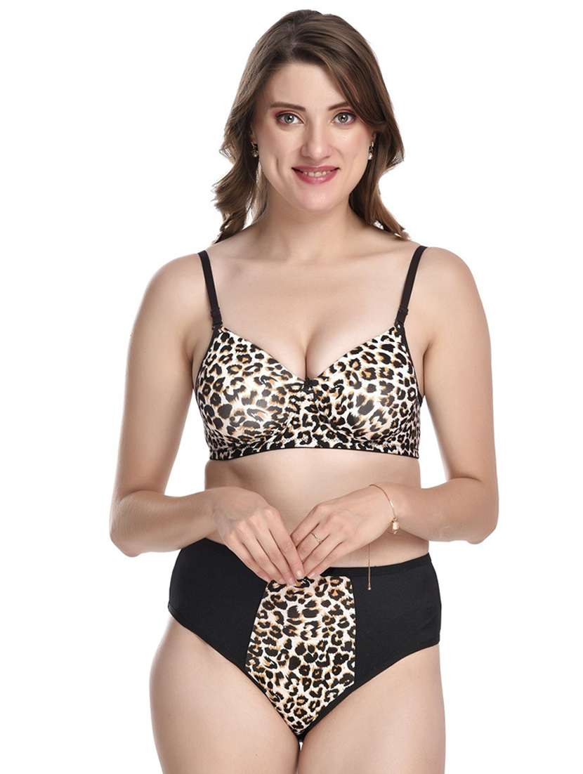 multi colored lycra bra and panty set