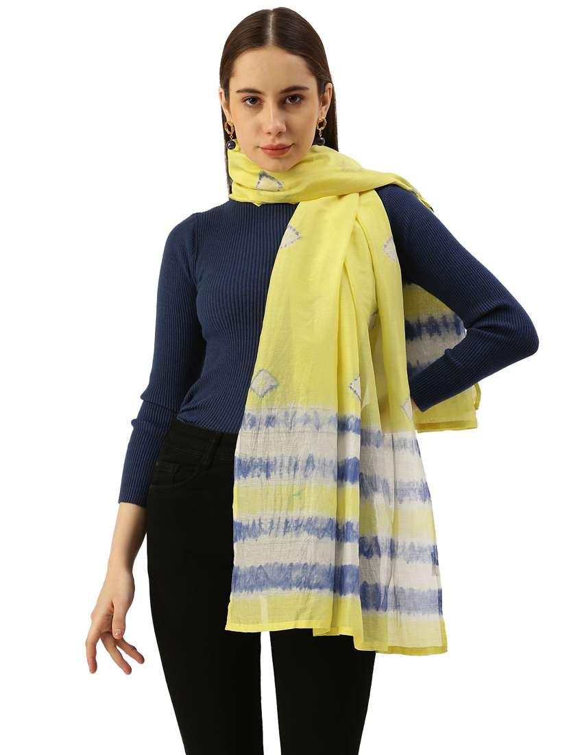 yellow pure silk scarf