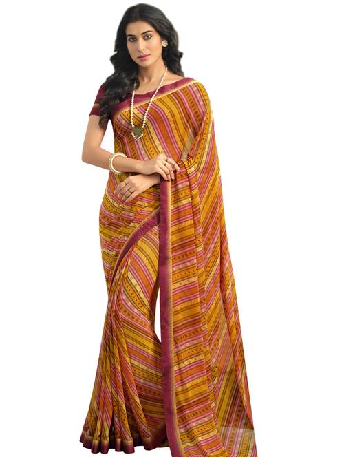 women's leheriya multi colored saree with blouse - 19954076 - Standard Image - 0