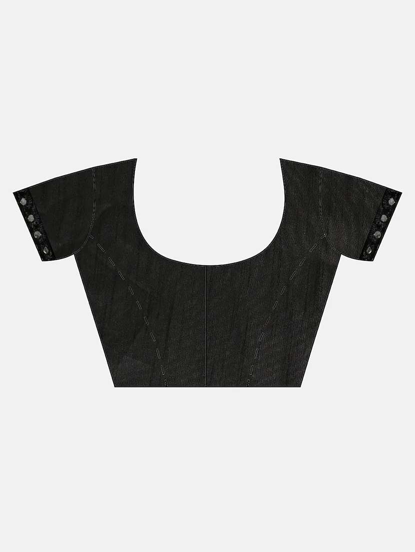 women's floral black colored saree with blouse - 19954109 -  Standard Image - 2