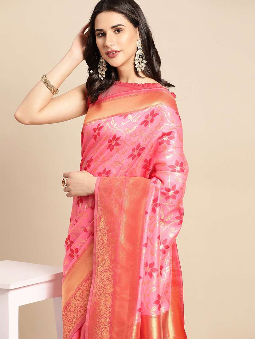 women's banarasi saree with blouse - 19954342 -  Standard Image - 2