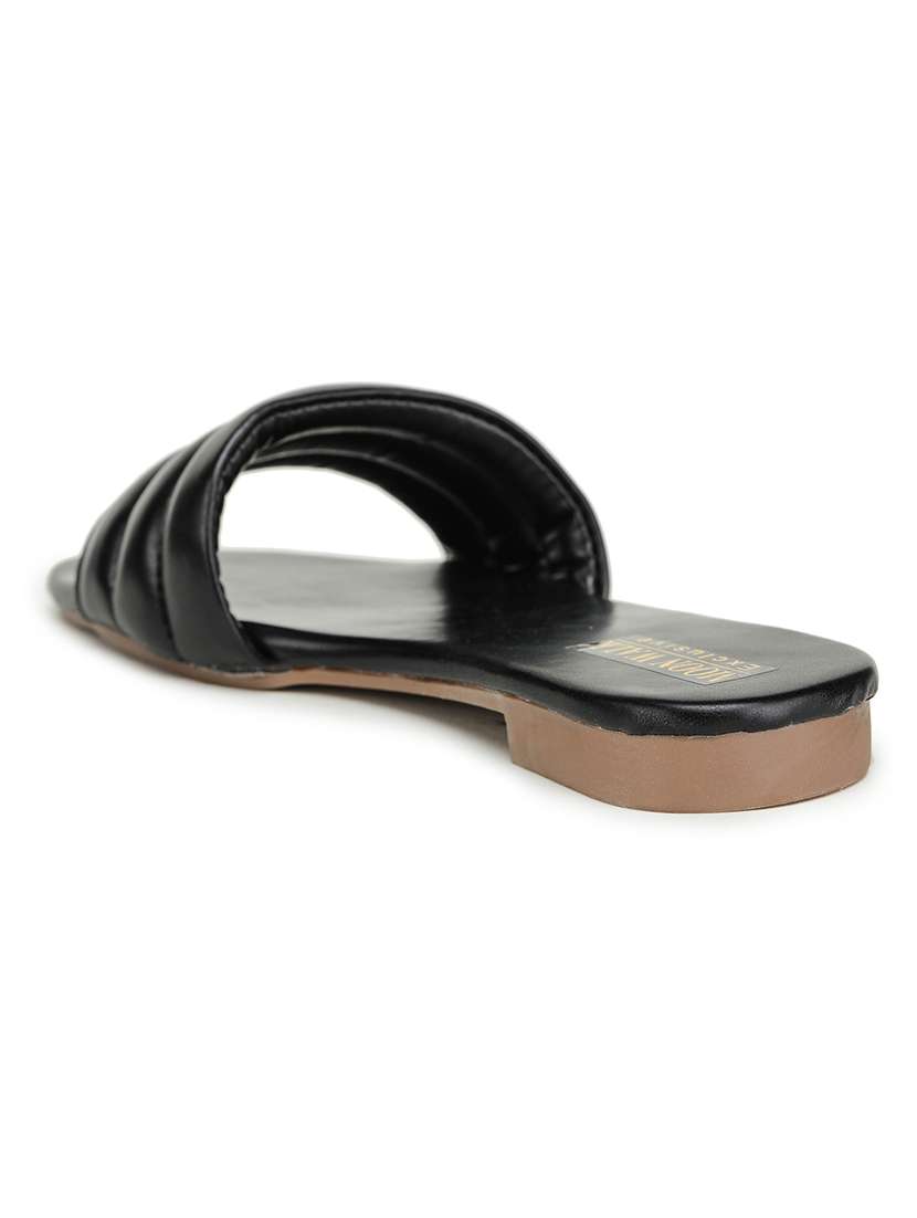 black quilted slip on sandal - 19954550 -  Standard Image - 2