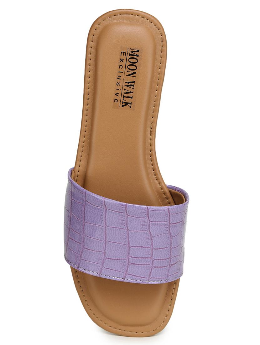 purple synthetic slip on sandal - 19954554 - Standard Image - 2