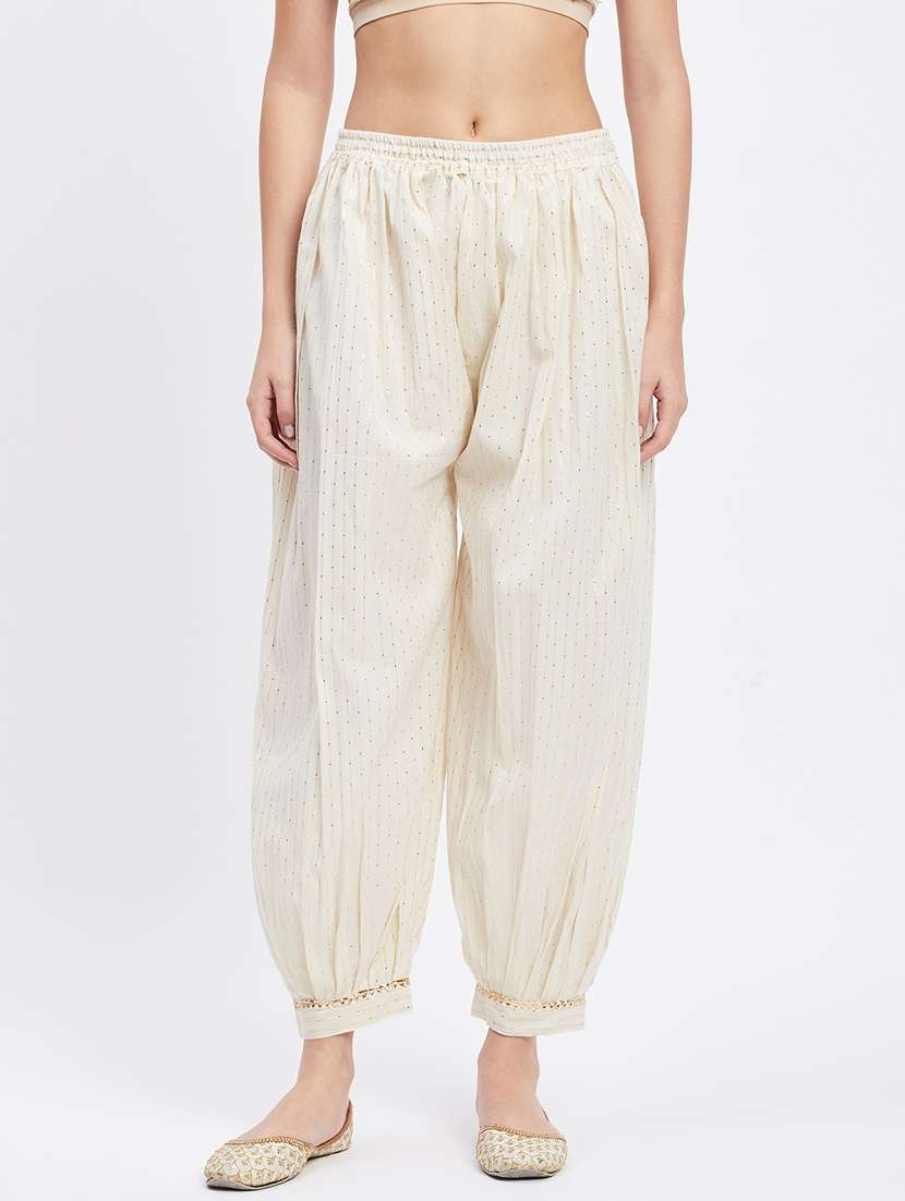 white cotton regular salwars