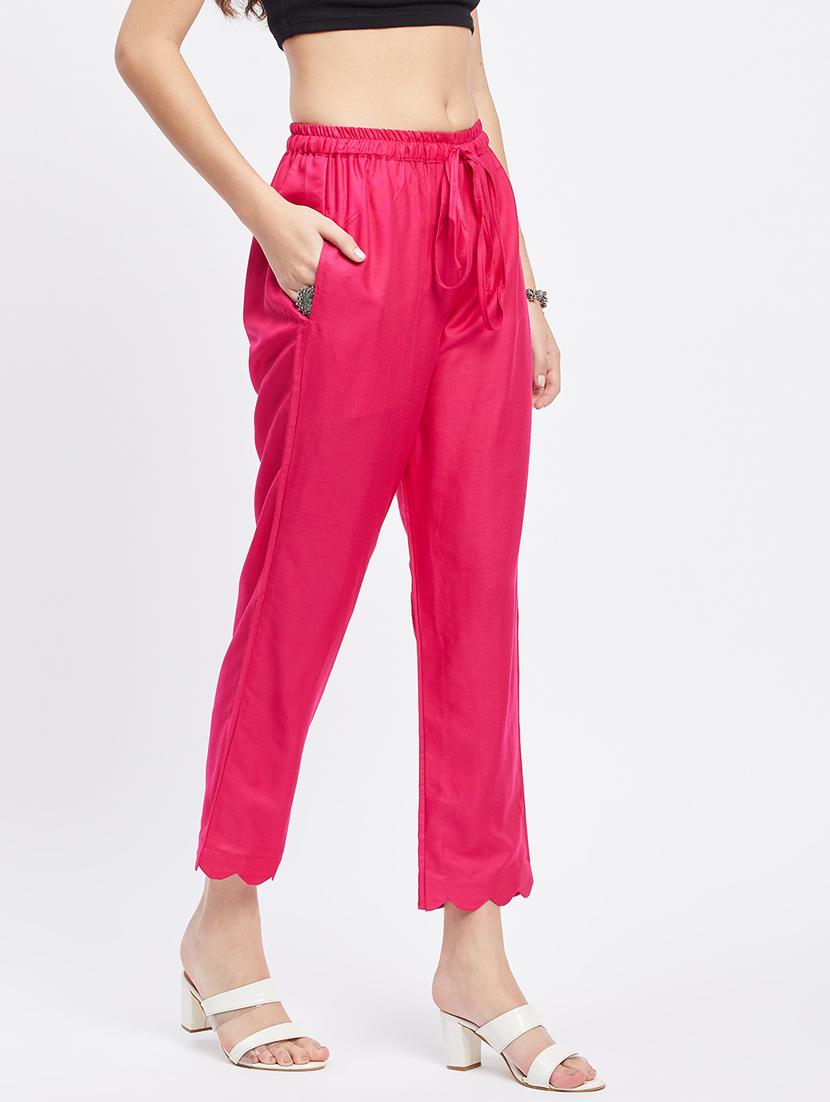 pink solids straight palazzo - 19955290 - Standard Image - 2