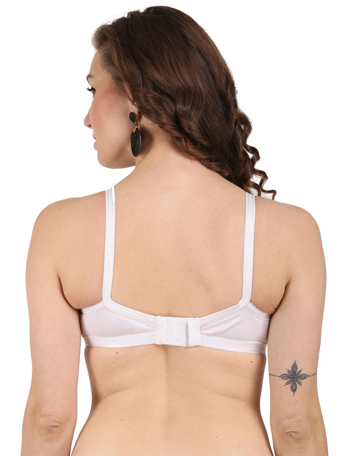 white cotton regular bra - 19955314 - Standard Image - 2